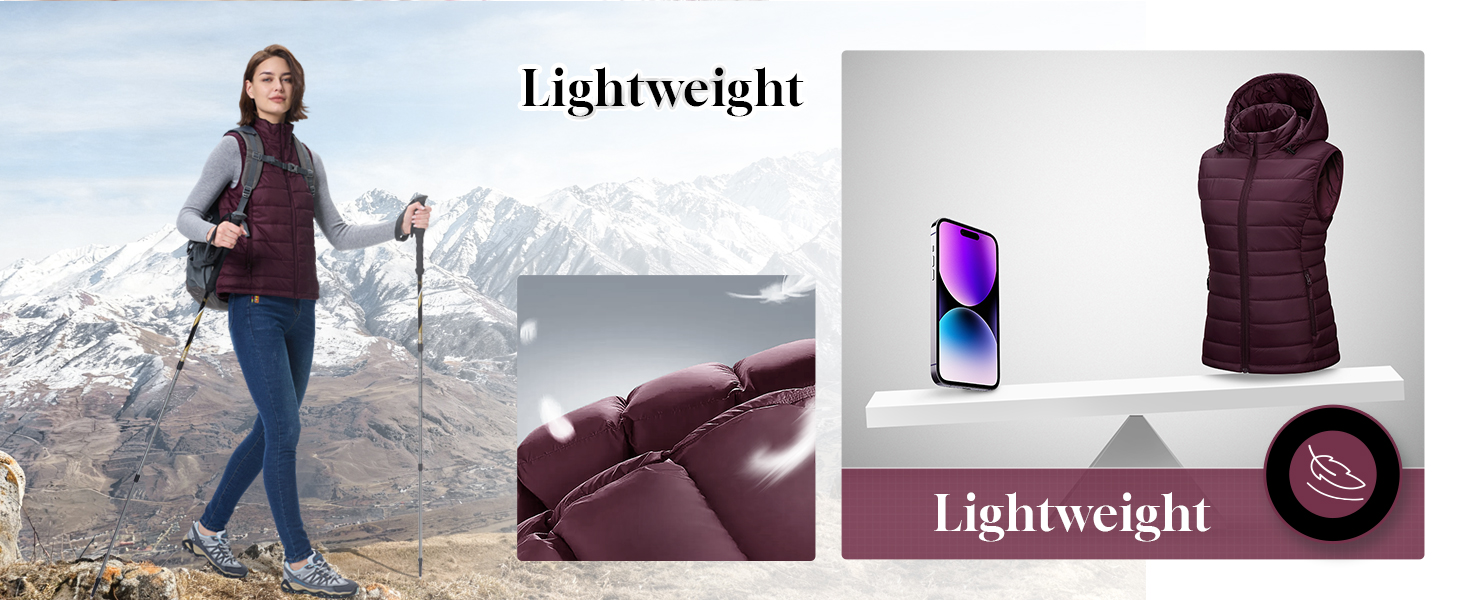 Жіноча степна жилетка Outdoor Ventures для туризму та кемпінгу, тепла, з капюшоном, керамічно-блакитна, розмір L