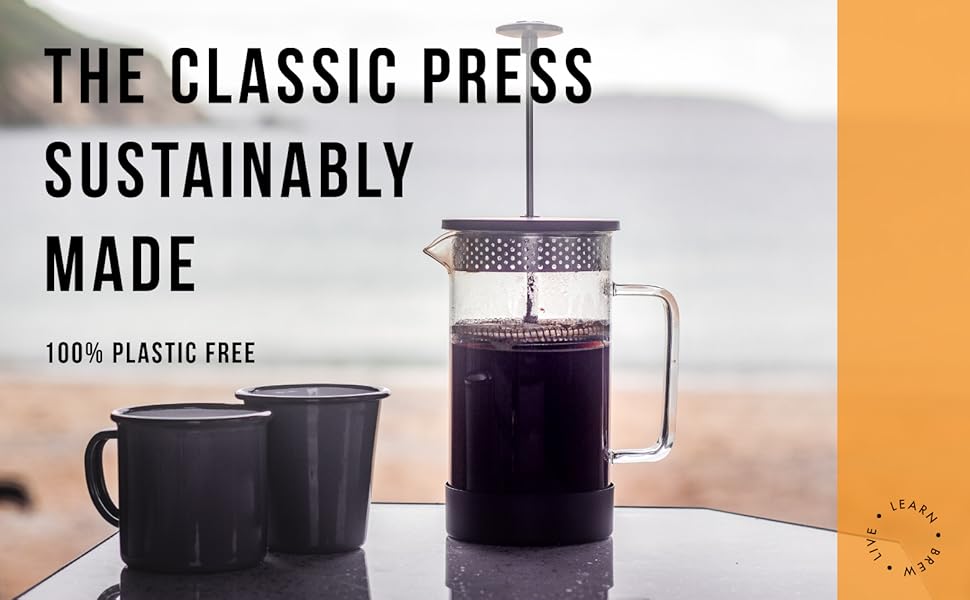 Френч-прес Barista & Co Core BC048-015, 350 мл, нержавіюча сталь і скло, бірюзовий