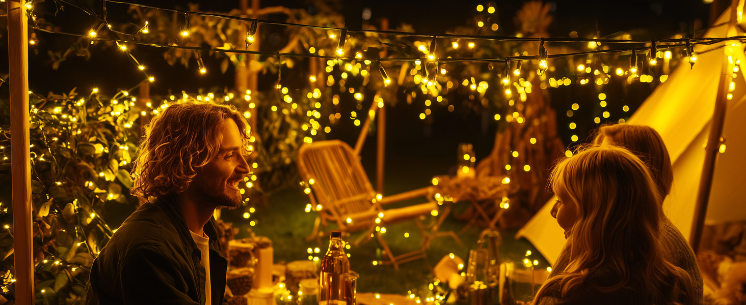 Гірлянда світлодіодна святкова для прикраси на 800 LED, 90 метрів, тепле біле світло, з пультом, таймером, вологостійка, для дому та саду