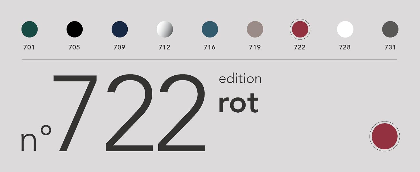 Сміттєвий відер з педаллю Les Collectors N°722, 30 л, нержавіюча сталь, матове покриття, червоний