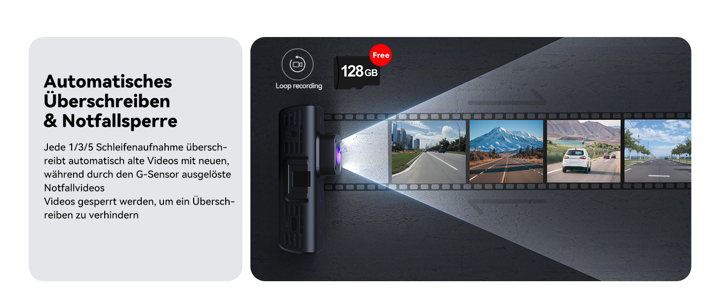 Відеореєстратор REDTIGER 4K STARVIS 2 з двома камерами, сенсорний екран 3.18