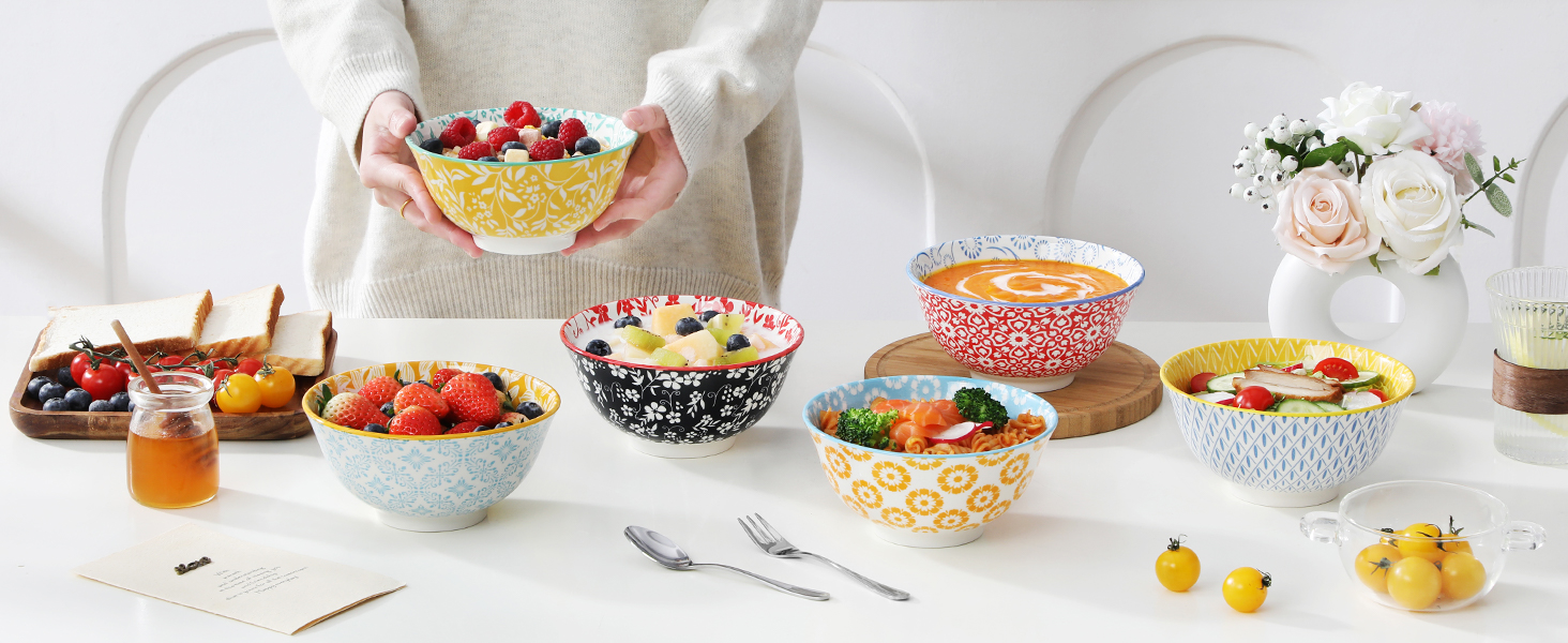 Набір посуду Vancasso Selene для 6 осіб, 24 елементи: тарілки, супові тарілки, десертні тарілки, миски, пастельний фарфор, мікрохвильова піч