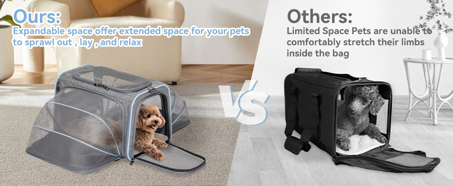 Транспортна переноска для кота/собаки Petsfit - складана переноска для авто, сіра, M