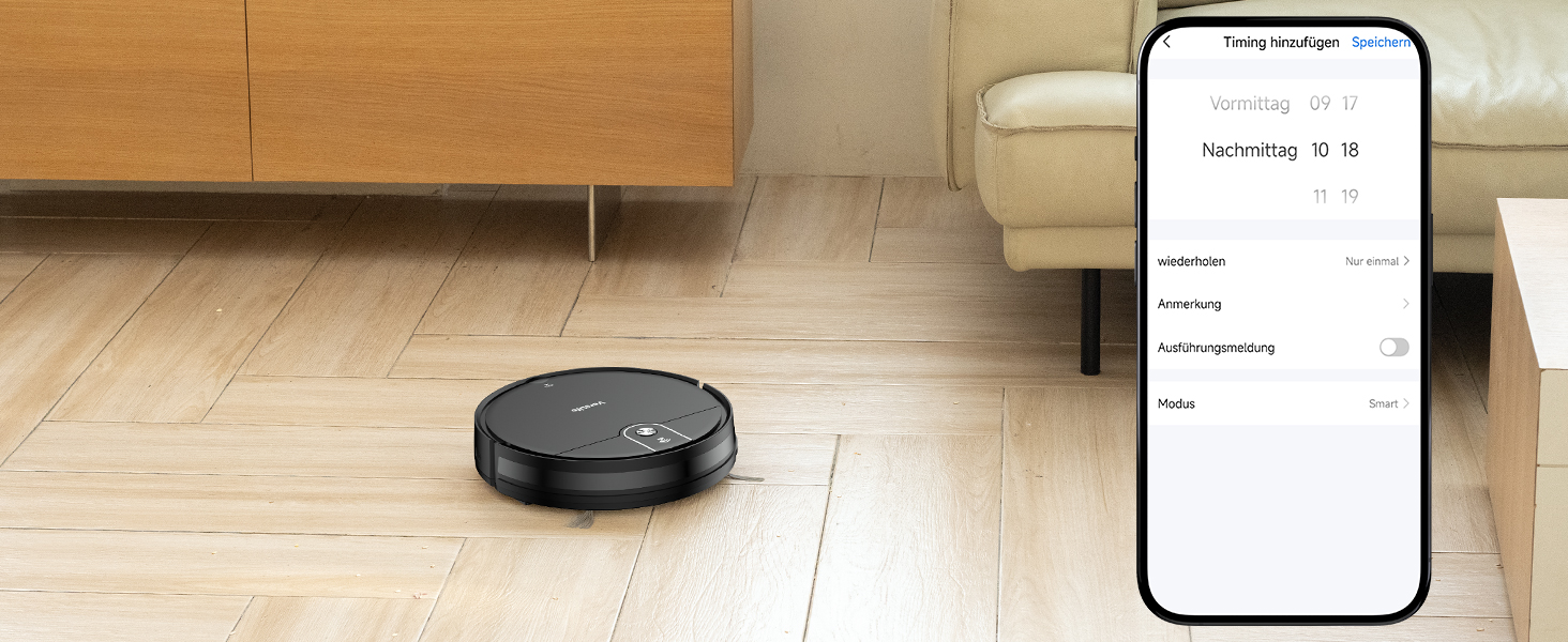 Робот-пилосос VersLife L6 з функцією миття, 4000Pa, керування через додаток, Alexa, до 120 хвилин роботи, ультратонкий дизайн, для шерсті тварин, килимів та твердих підлог, чорний