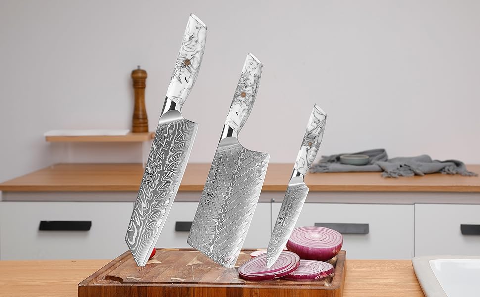Японський ніж SHANGDAO Kiritsuke 20 см з 67 шарів легованої сталі, ніж для суші, ніж для кухні