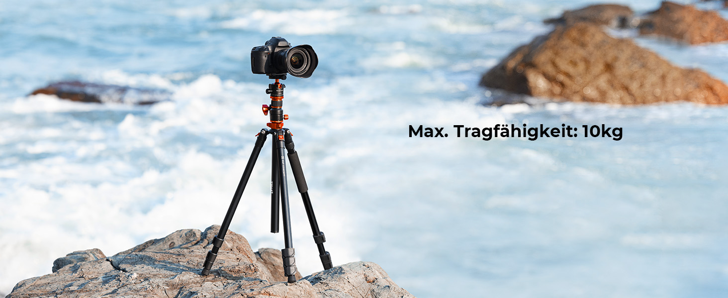 Штатив K&F Concept T254A7+BH-28L для камери, 230 см, з кульковою головкою, 10 кг, для зовнішньої та внутрішньої зйомки