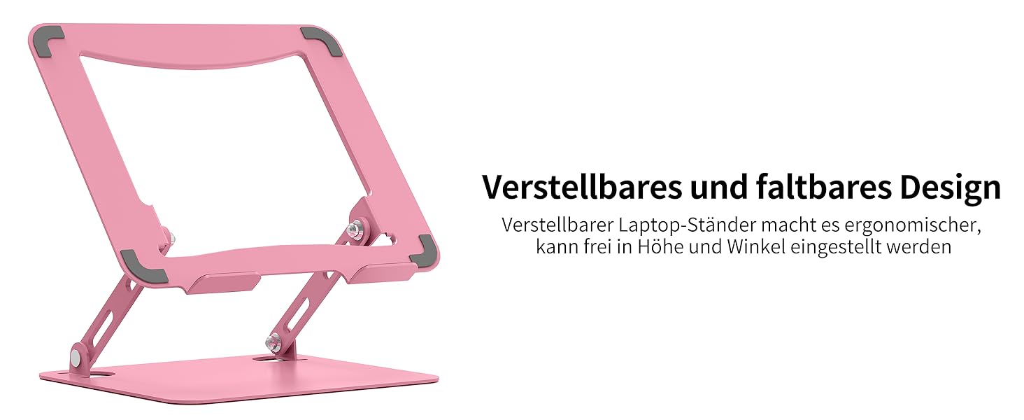 Soundance Adjustable Laptop Stand - Ergonomic Metal Riser for 10.6