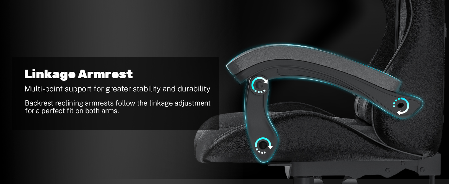 Геймерське крісло Bigzzia Ergonomic: з подушкою для попереку та голови, регульована висота, для комп'ютера, для дорослих та підлітків (сірий)