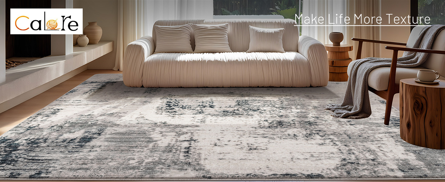 Килим для вітальні, спальні, їдальні, з антиковзаючим покриттям, м'який короткий ворс, абстрактний сірий стильний килим для легкого прибирання (160 x 200 см) (Сірий-мульти, 200 x 250 см (Прямокутний))