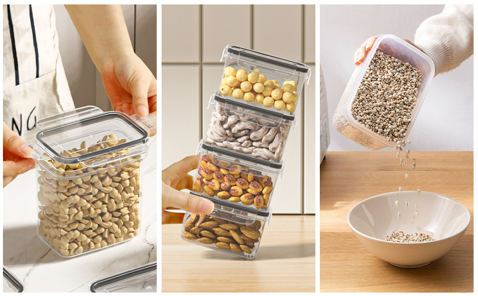 Набір контейнерів для зберігання GREEN MORE 39L, 25 шт. з кришкою, герметичні, BPA-free, для кухні, для борошна, цукру, круп та ін.