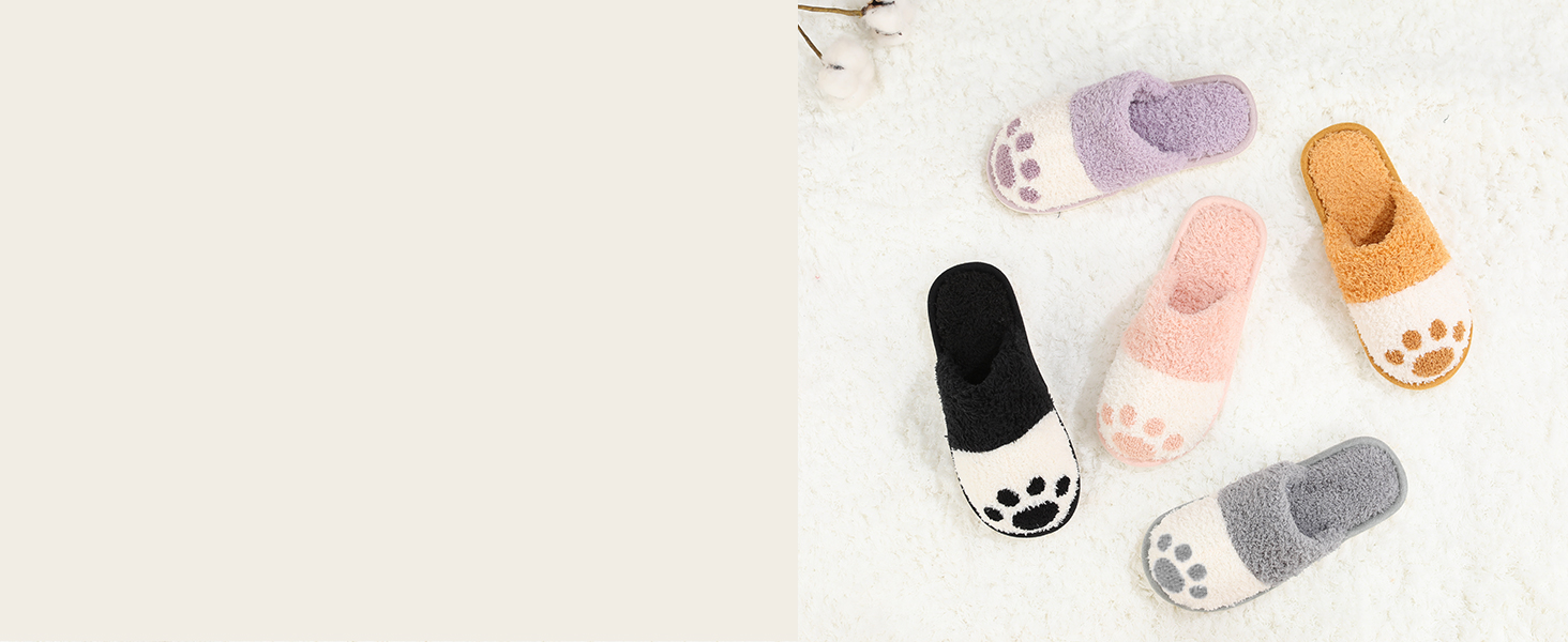 Чорні домашні тапочки MAXTOP з м'якого плюшу у вигляді кігтика кота з пам'ятівою піною, жіночі, 38/39 EU