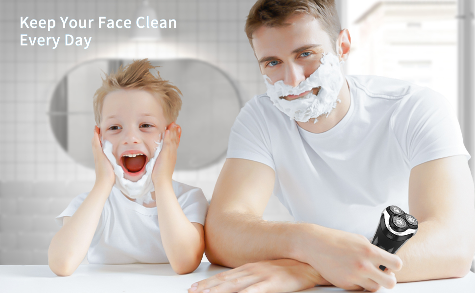 Електричний чоловічий бритва SweetLF SWS7105BK: мокрий/сухий, з тримером, IPX7, LCD-дисплей, 3 змінні насадки