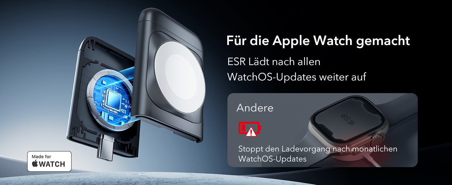 Зарядна станція 3-в-1 ESR для Apple Watch та iPhone з MagSafe, чорна