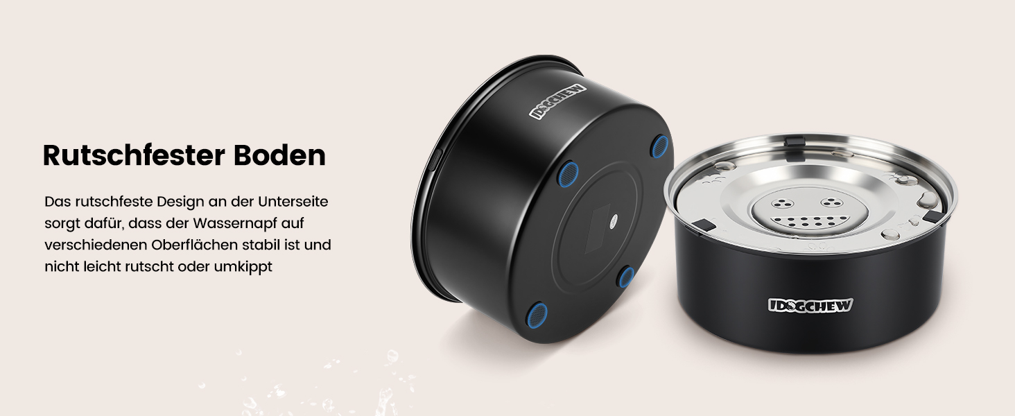 Миска для собак без облизування, нержавіюча сталь, 1л, чорна. Миска проти облизування з неслизьким дном, легко миється, для собак