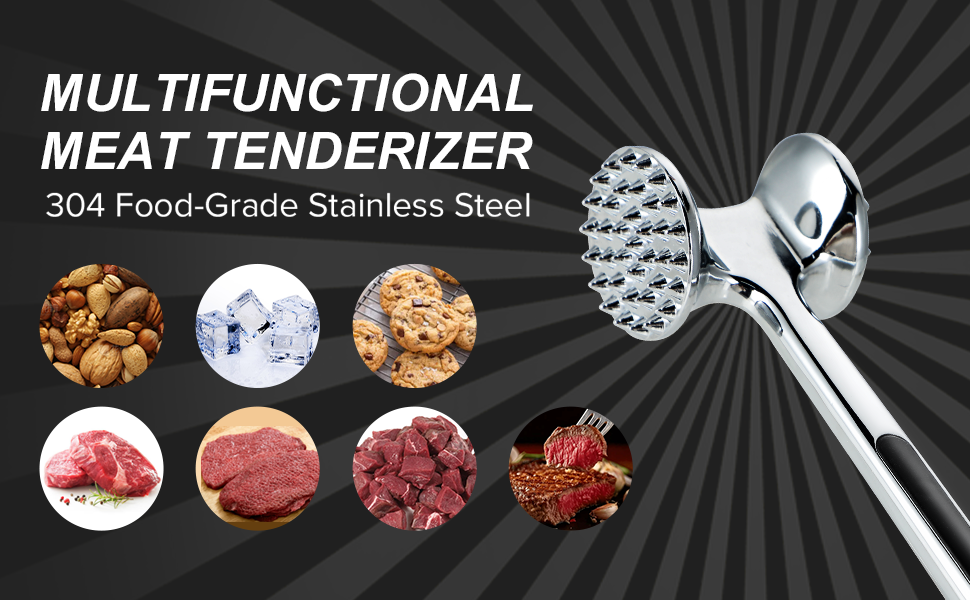 Кухонний молоток для м'яса Lrocotanc – ідеальний для шніцелів, стейків та курки, ергономічна ручка, міцний дизайн