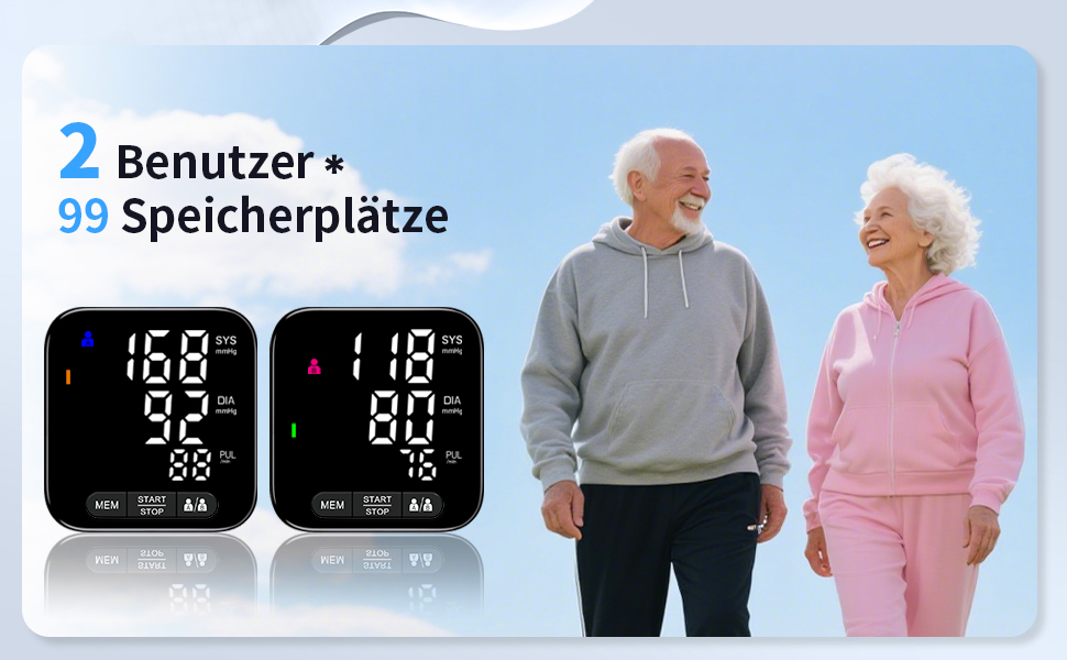 Тонометр на зап'ясті з визначенням аритмії, автоматичний, прецизійний вимір артеріального тиску та пульсу, кольоровий індикатор ризику, 2×99 місць пам'яті, для зап'ясть 13,5-21,5 см