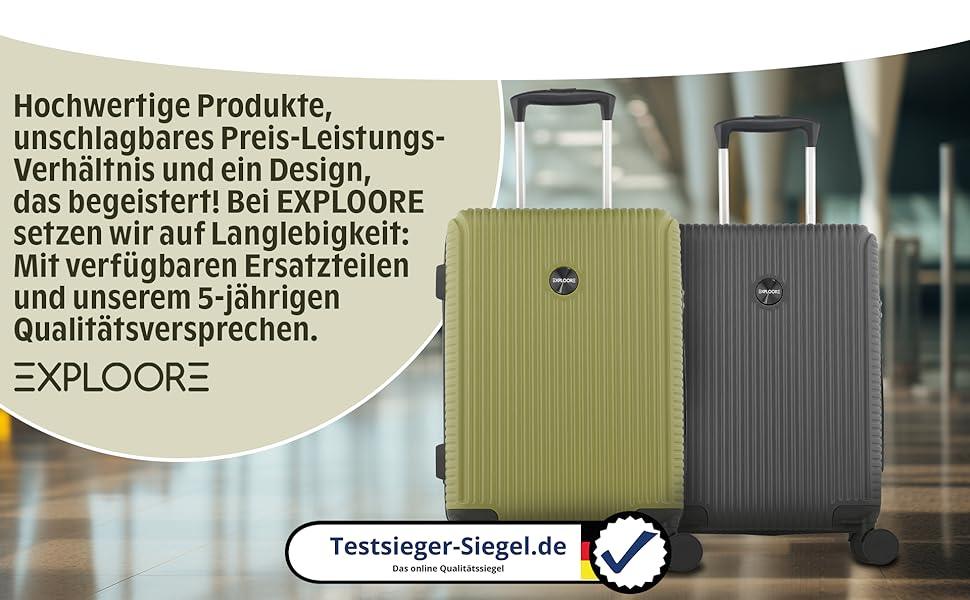 Чемодан ручної об'єм 55x40x20 см з телескопічною ручкою, ABS, з TSA-замком, чорний