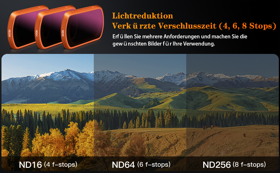 Набір ND-фільтрів MINGVEN для DJI Osmo Pocket 3 Creator Combo: CPL, UV, VND2-32, VND64-512, Black Mist.