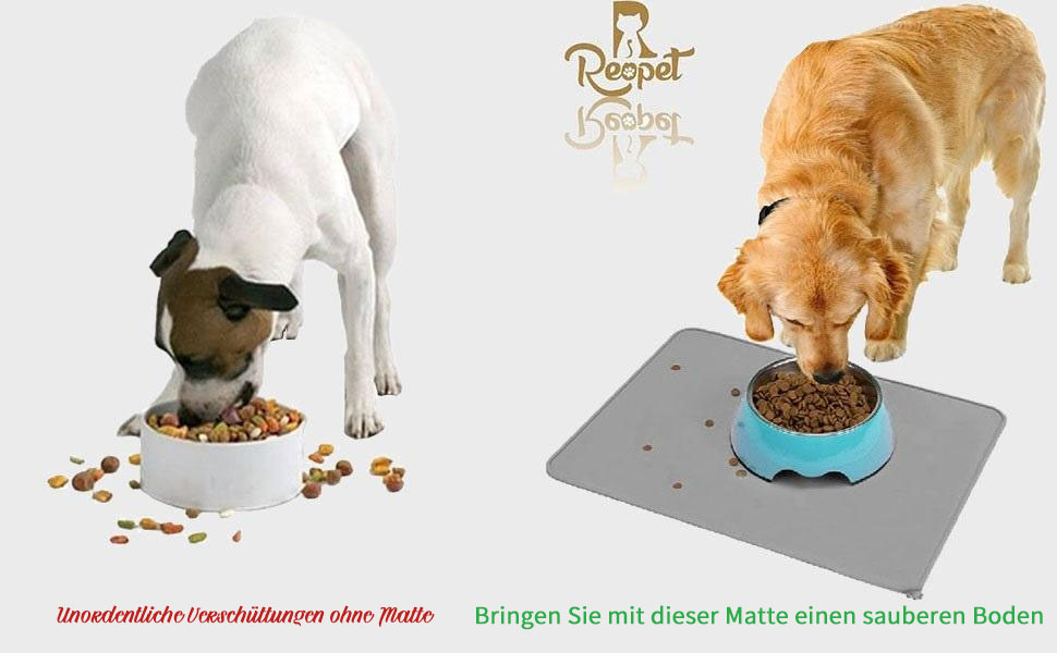 Силіконові килимки для тварин - водонепроникні килимки для собак та котів з піднятими бортиками. Розмір 53 x 37 см (1 шт.)