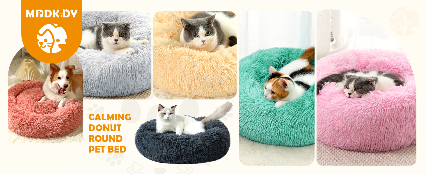 М'яке кругле ліжко для собак та котів, 50 см, рожеве. Легко миється, не слизьке, розмір L 50x50x20 см