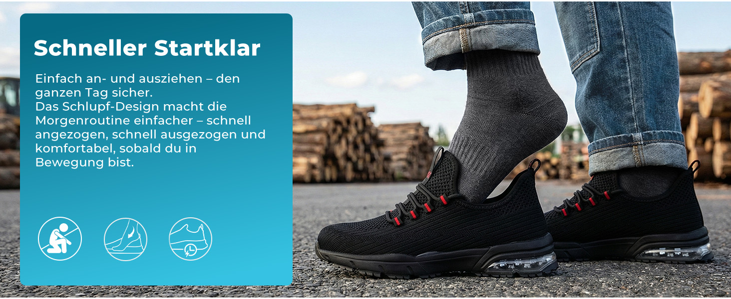 Захисні черевики SPIEZ для чоловіків та жінок, легкі робочі черевики з композитною захисною шапкою, неслизькі з повітряною подушкою для комфорту, чорно-червоні, розміри EU 36–46