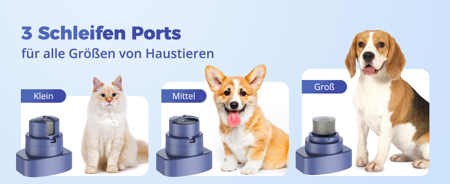 Машинка для стрижки собак і котів oneisall 4-в-1: стрижка, триммінг, шліфування кігтів. Безшумна, акумуляторна. 4 насадки для тіла, лап, очей, вух, обличчя. Білий/Синій колір