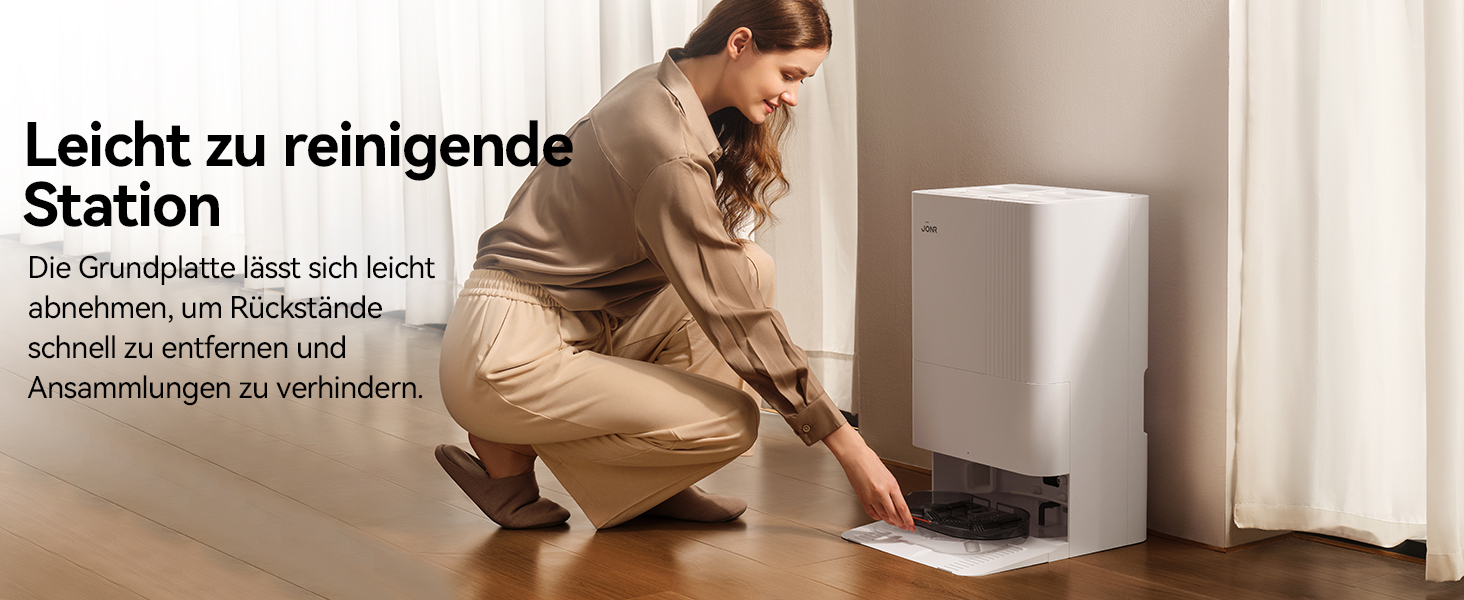 Робот-пилосос JONR T5 Pro з функцією миття, 8150Pa, сушка гарячим повітрям, антизаплутувальні щітки, уникнення перешкод, LiDAR-навігація, док-станція All-in-One