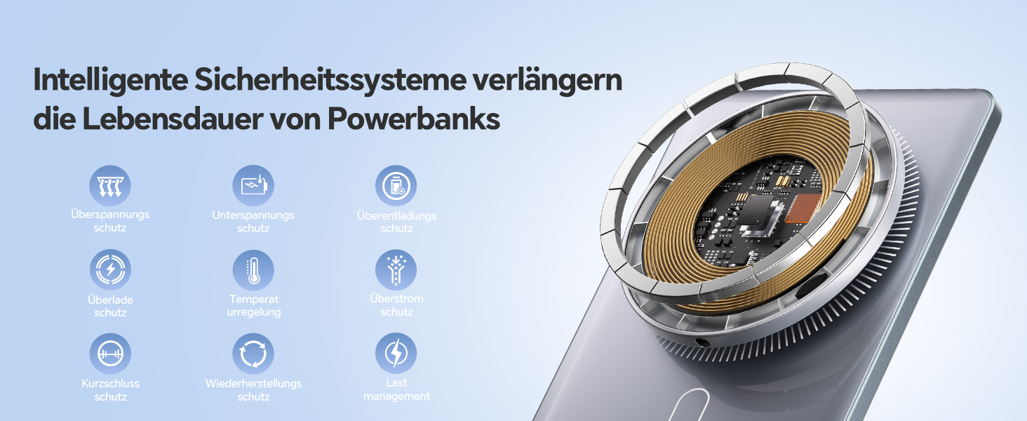 Power Bank MagSafe для iPhone 6000mAh: ультратонкий магнітний акумулятор 20W USB-C сірий