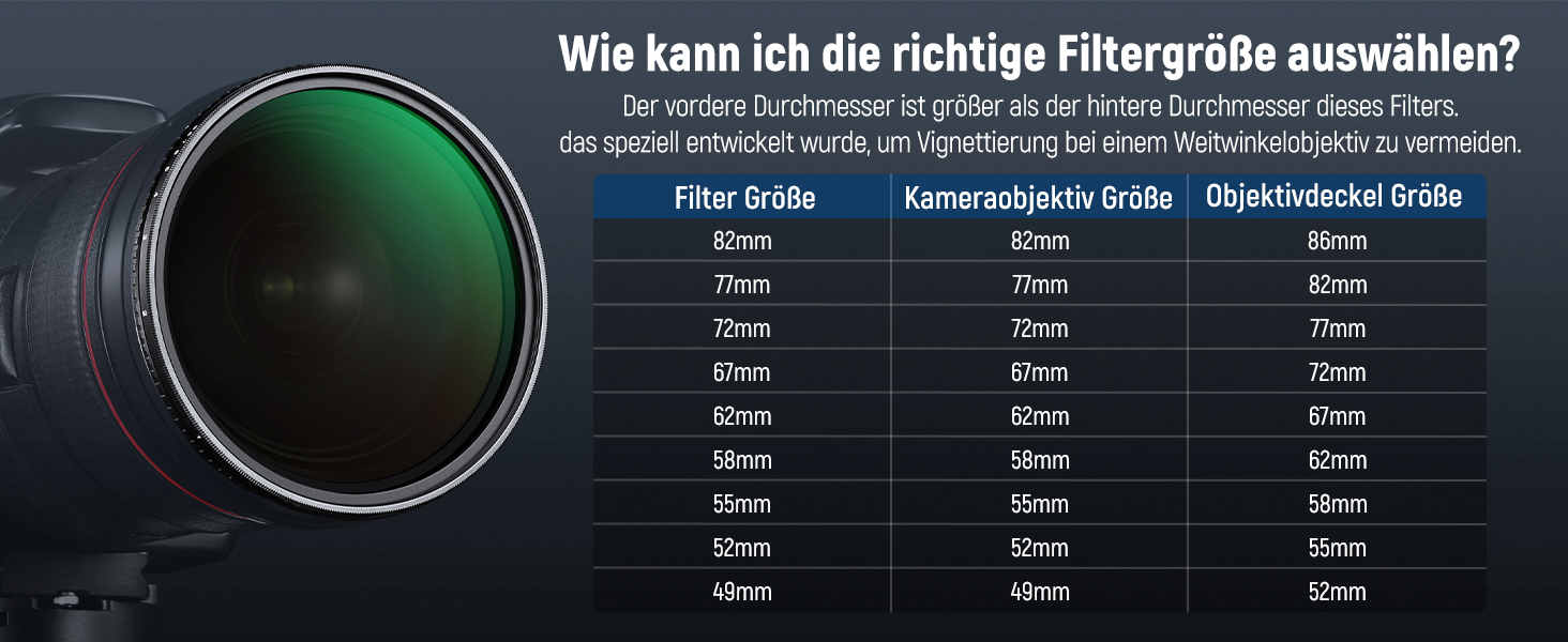 NEEWER Фільтр ND Variabler 67mm (ND2-ND400) з HD склом та алюмінієвим каркасом