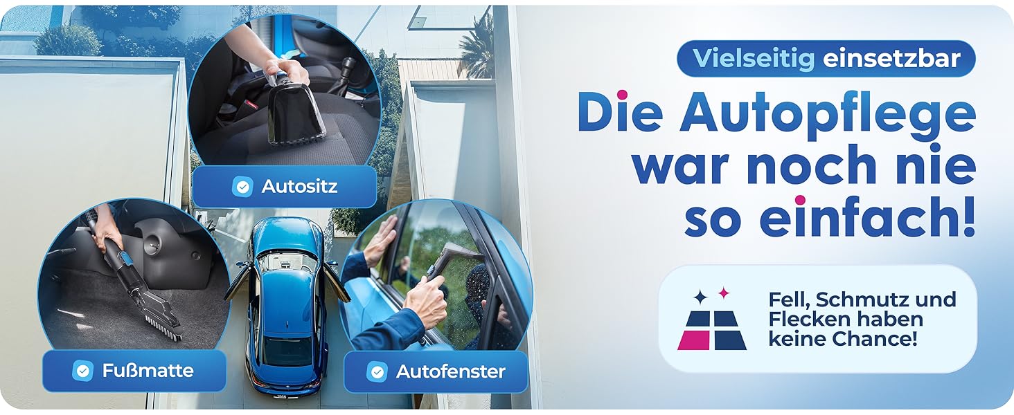 Промисловий миючий пилосос з парою - Polsterreiniger PRO – 1800W, 13kPa, для чищення диванів та килимів (Percy - Blue)