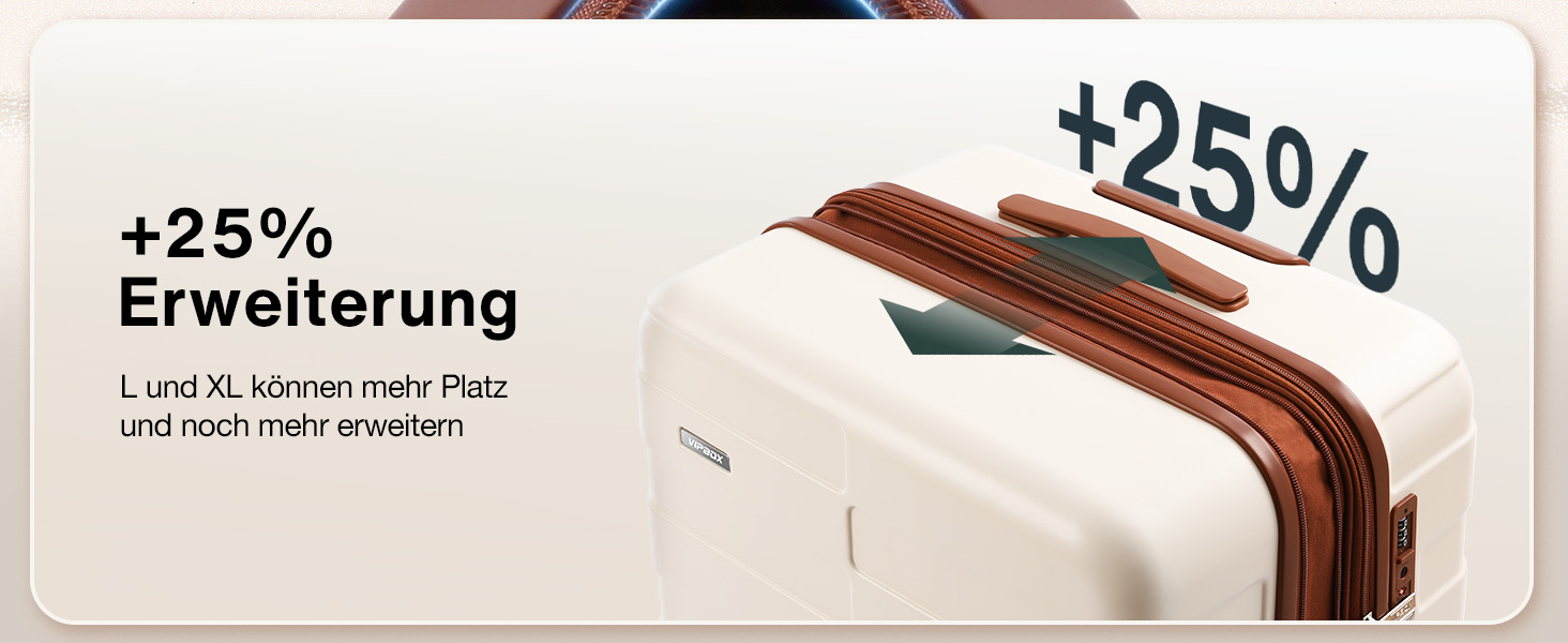 Чемодан VIPbox з жорсткою обшивкою, великий (75 см), розширюваний, легкий, з полікарбонату, з TSA замком, білий, M+XL (55+75 см)