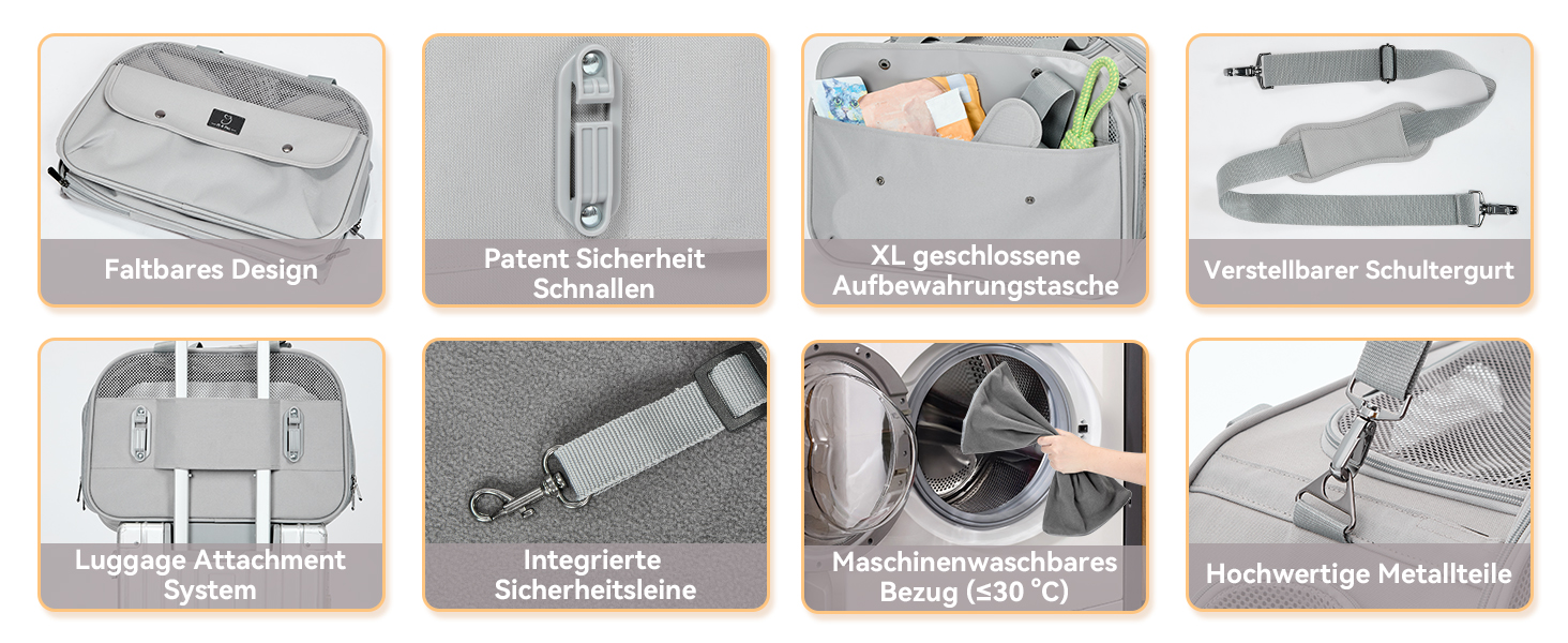 Транспортний бокс для тварин на 4 місця: коти, собаки. Підходить для авіаперельотів та авто. Легкий, з надійними застібками та сіткою. Сірий.