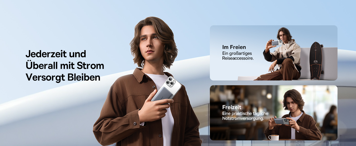 Power Bank Baseus Picogo AM41: 5000mAh, Magsafe, PD 20W, бездротова зарядка, USB-C, для iPhone 17/16/15/14/13/12, Space Grey