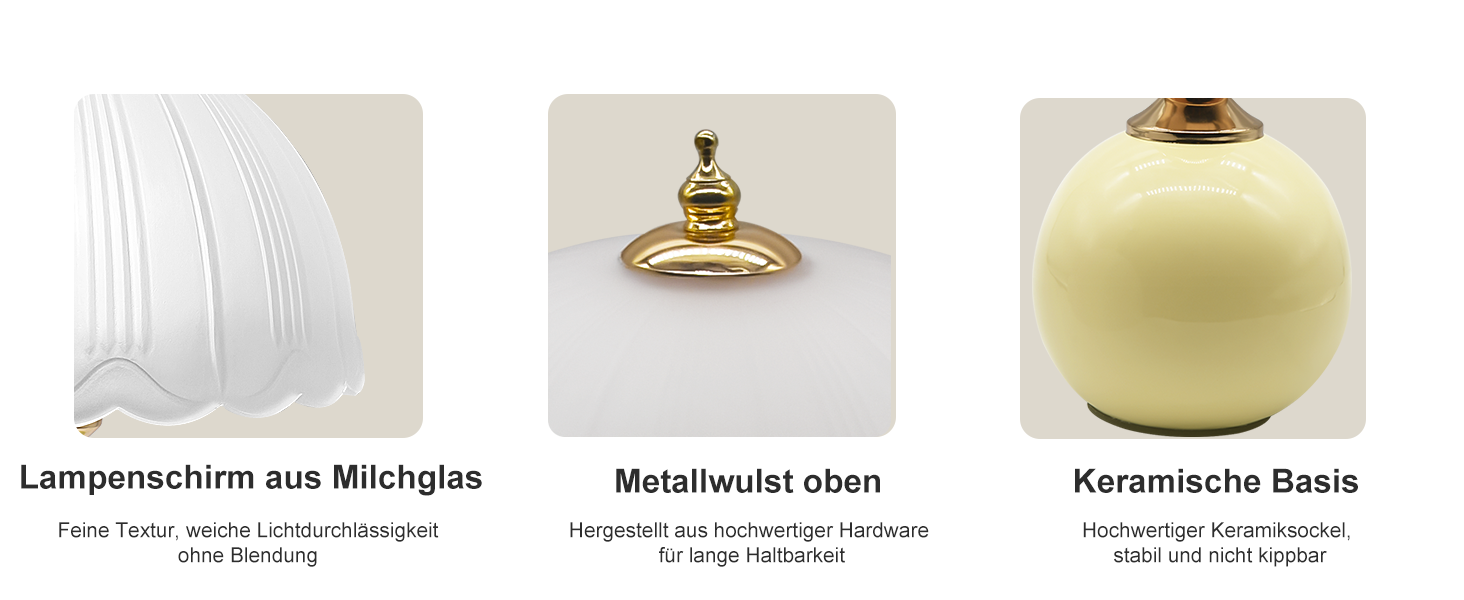 LED настільна лампа, невеликий скляний світильник з 3 режимами кольору, вінтажний приліжний світильник для вітальні та спальні