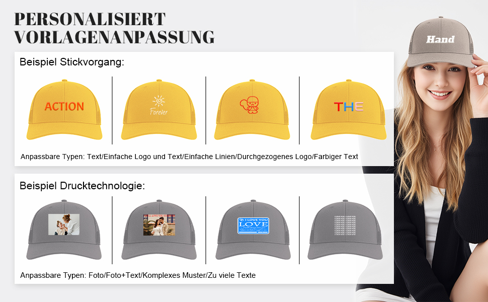 Персоналізована бейсболка з вишивкою, логотипом та друком фото, зображення. Регульована кепка в подарунок на Різдво для мами, тата, чоловіка, жінки, друга (бейсболка з сіткою)