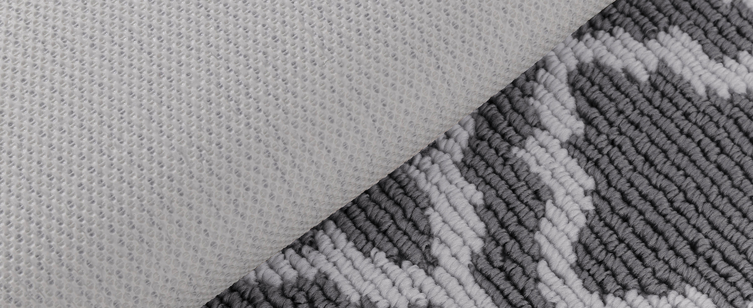 Килимок вхідний SHACOS 90x150 см протибрудний та протиковзкий, вологостійкий килим для дому, передпокою, тераси та саду, сірий