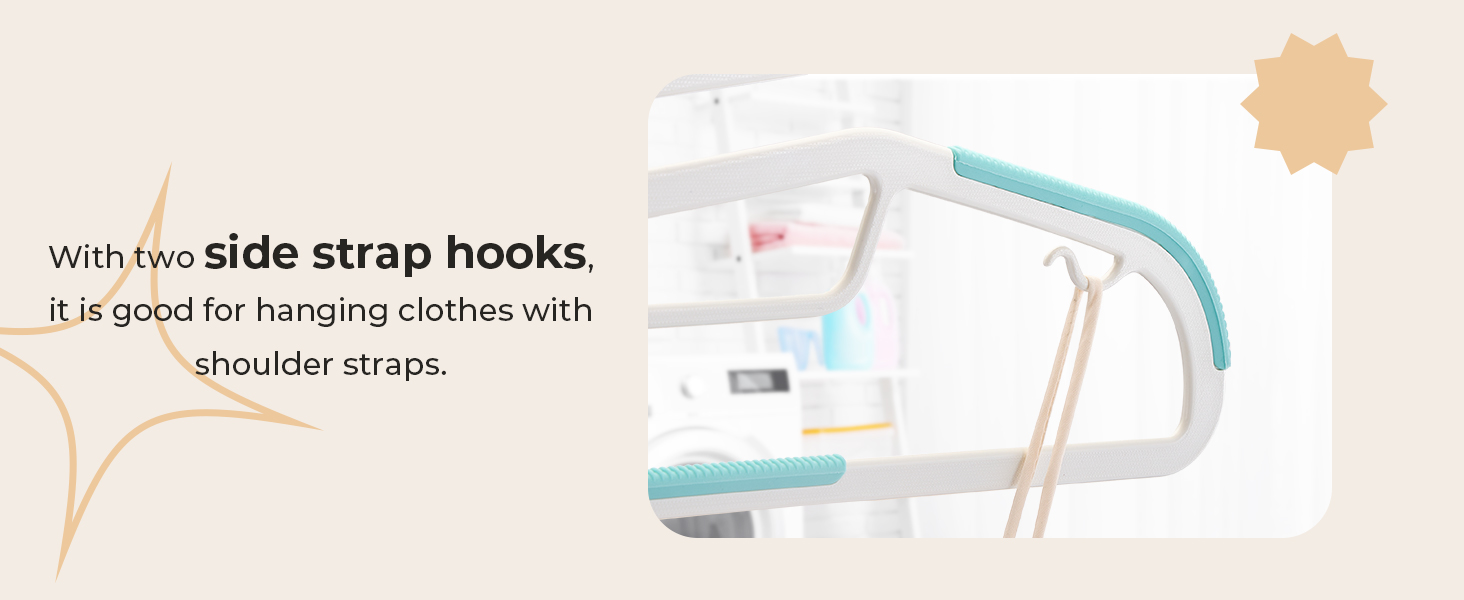 20 шт. Плечики для одягу HOUSE DAY з пластику, неслизькі, для мокрого та сухого одягу, обертаються на 360°, міцні, економія місця