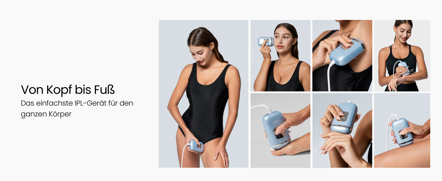 Прилад для епіляції IPL 22J, 78W, з охолодженням сапфіром, для дому, для обличчя, бікіні, пахв, блакитний