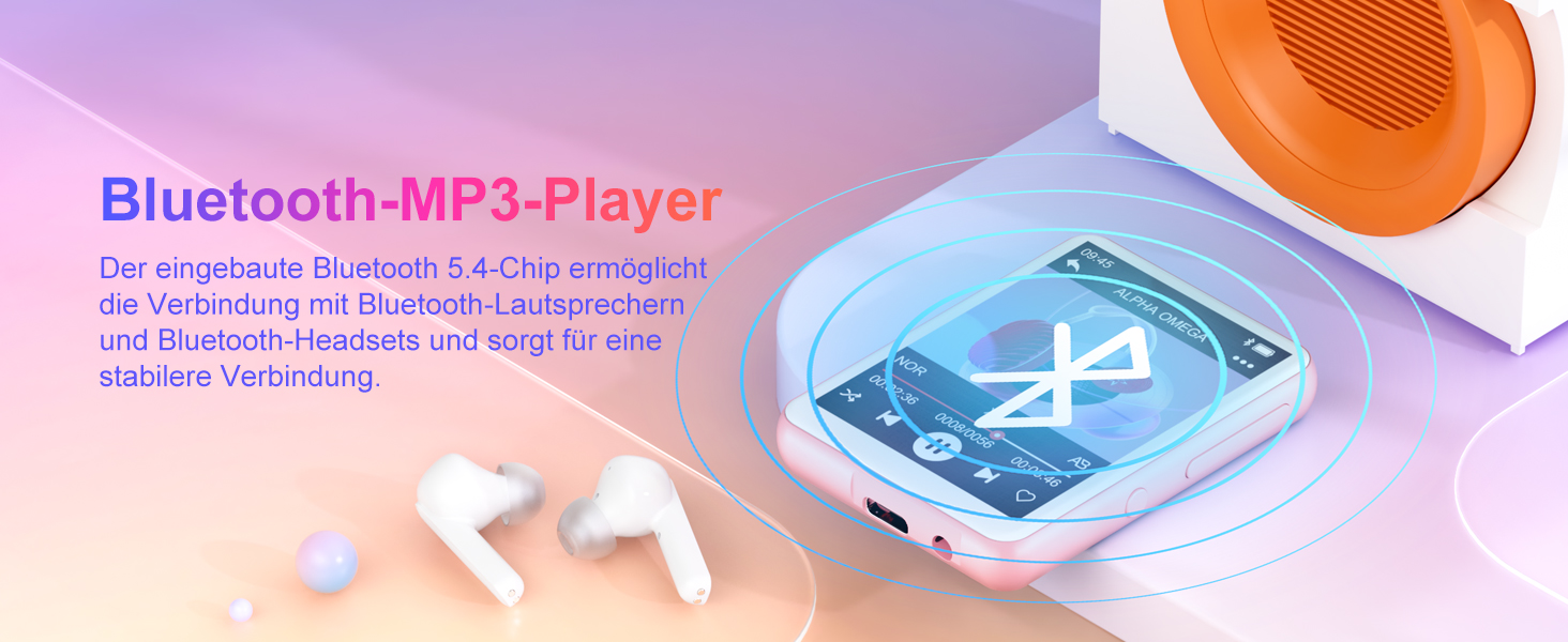 MP3-плеєр Oilsky 128GB Bluetooth 5.4, 2.4