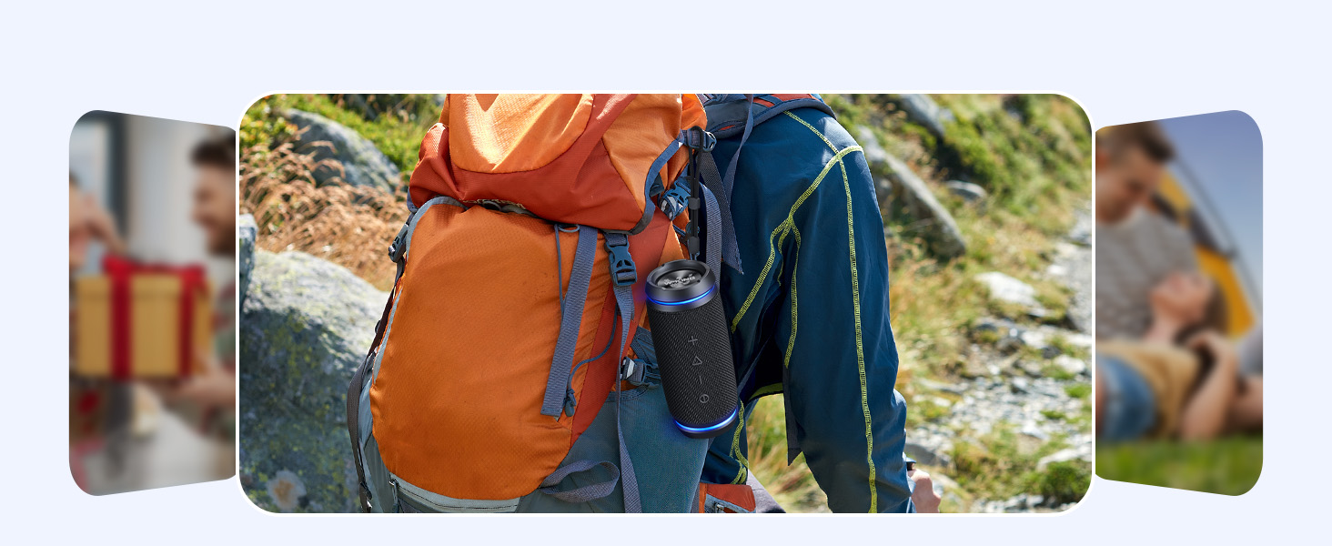 W-KING Bluetooth колонка 36W: Портативна бездротова колонка з 360° звуком, IPX6 водонепроникна, AUX, 30 год автономії, для дому, вулиці, вечірок, подорожей