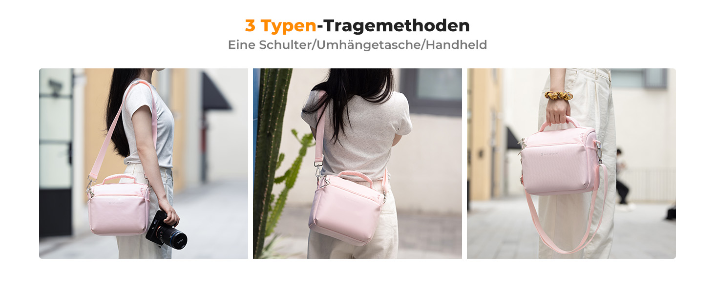 Сумка-рюкзак для фотокамери K&F Concept C-rosa, рожева, для фотографів