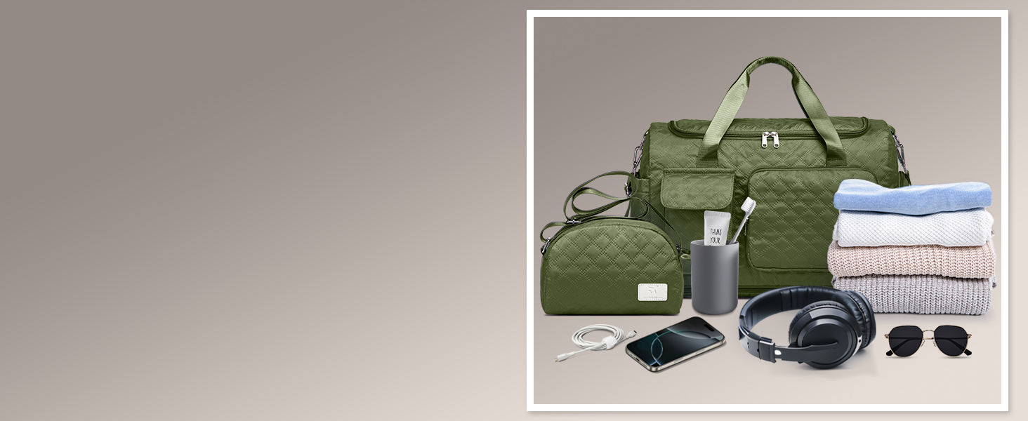 Набір валіз Joyway 6шт з жорстким корпусом, легкий, з 4 колесами та TSA-замком. Включає багатофункціональну сумку та косметичку. Колір: зелений