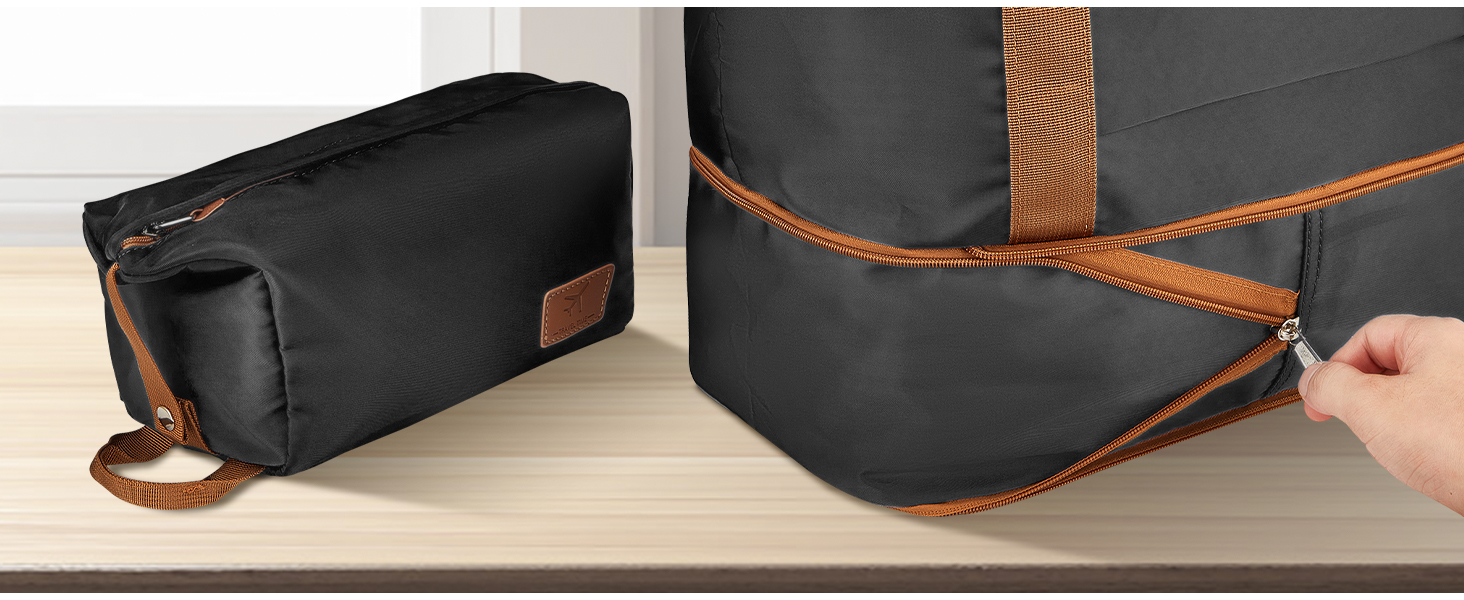 Набір валіз Melalenia 7шт з жорстким корпусом, легкий, на 4 колесах, з TSA-замком. Включає косметичку, сумку для подорожей та кулькову сумку. Чорний колір.