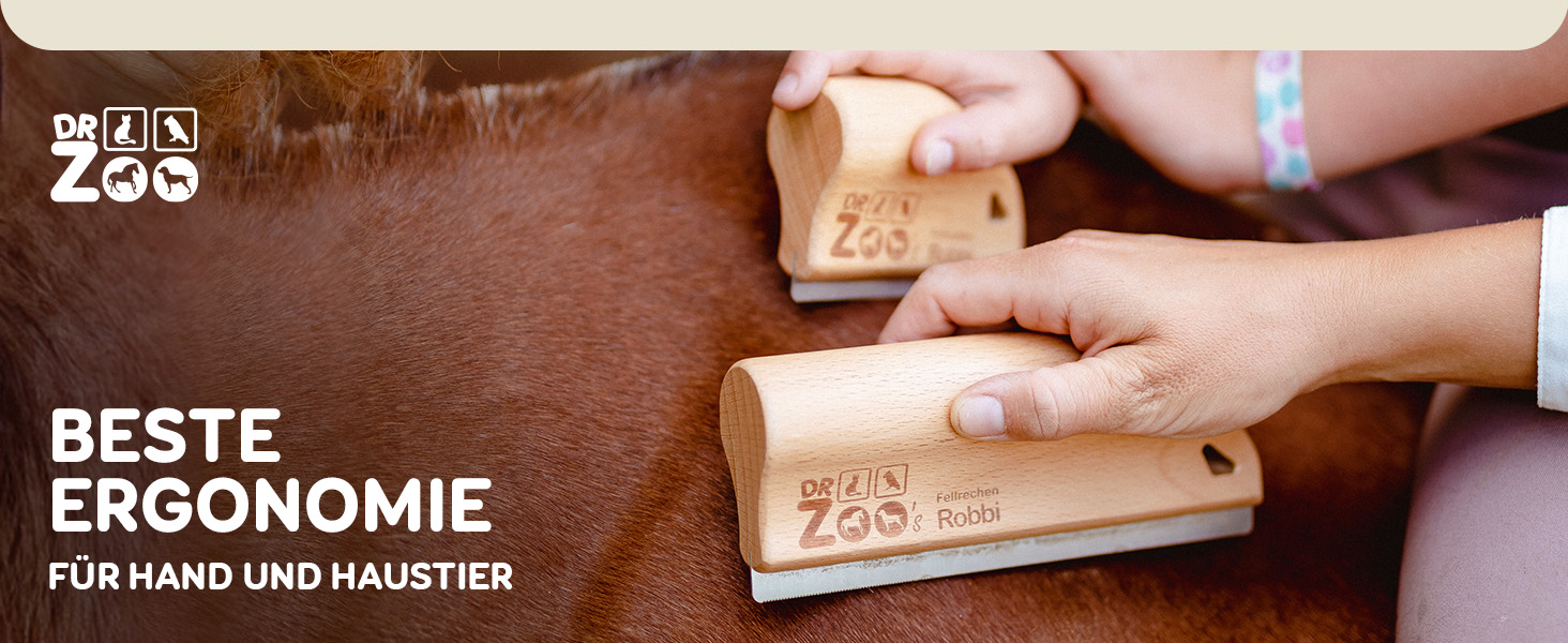 Щітка для собак DR Zoo 'Robbi' - якісна щітка для грумінгу, видаляє підшерсток у собак великих та малих порід