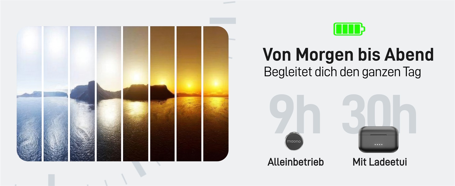 MAONO Бездротовий петличний мікрофон Wave T5 USB-C для iPhone 15/16, Android: 48kHz/24Bit, 30 годин роботи, шумозаглушення, 300м радіус дії