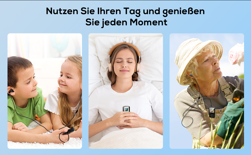 MP3 плеєр Bluetooth 5.3 16GB, Радіо, E-Book, Крокомір, Диктофон, Підтримка MicroSD до 128GB (Чорний)