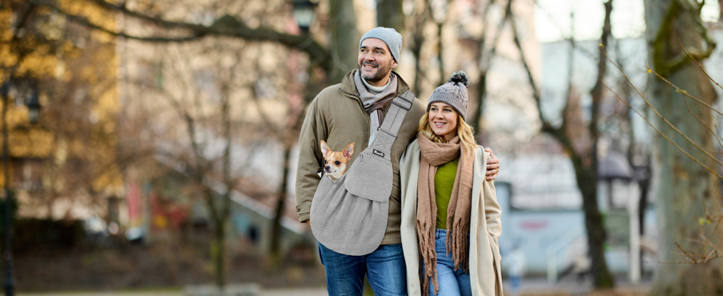 Сумка-переноска для собак SlowTon, сіра, M (2,7-5,4 кг)