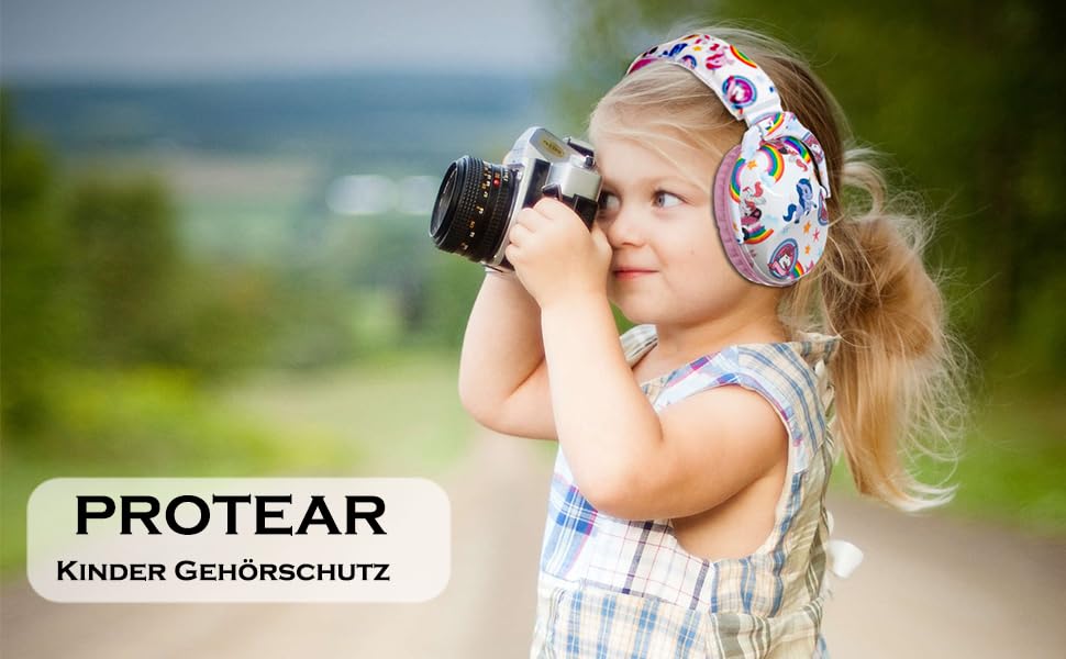 Навушники для захисту вух Kinder - регульовані навушники для дітей, шумоізоляція, SNR 28dB, дизайн єдинорога з рожевою стрічкою