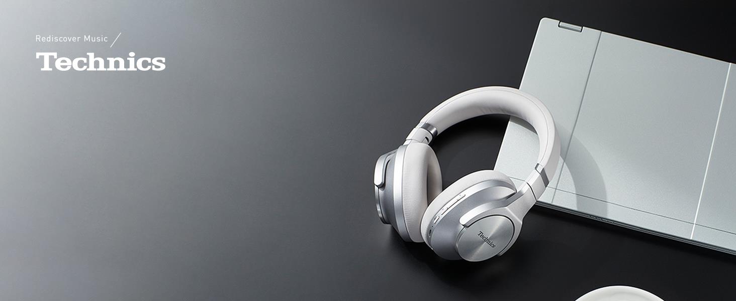Навушники Bluetooth Technics EAH-A800E-S сріблясті з шумозаглушенням та мікрофоном, складані, Over-Ear
