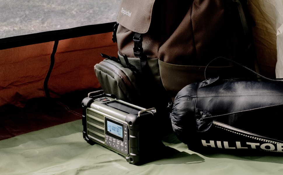 Радіо Sangean MMR-99: багатофункціональне, з ручкою, FM-RDS, Bluetooth, LED, IP55, для відпочинку та надзвичайних ситуацій